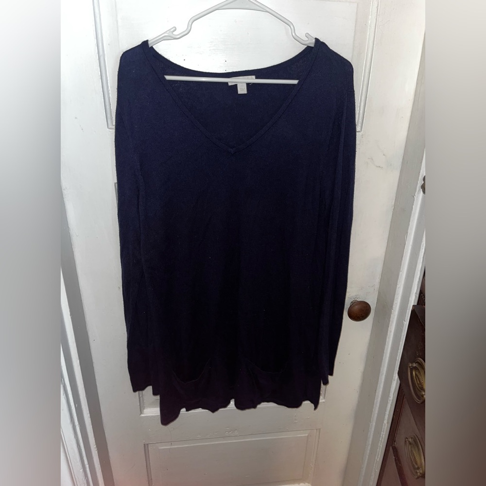 New York & Company V-Neck Flowy Tunic Style Sweater